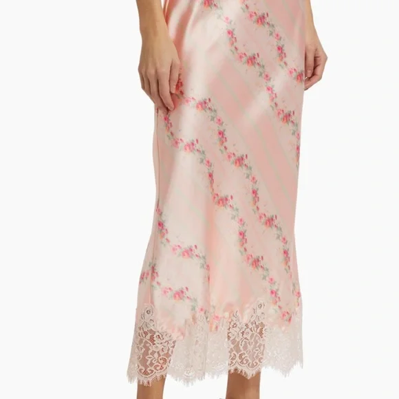 LoveShackFancy Malina Maxi Skirt, Apricot Medley - Picture 4 of 14